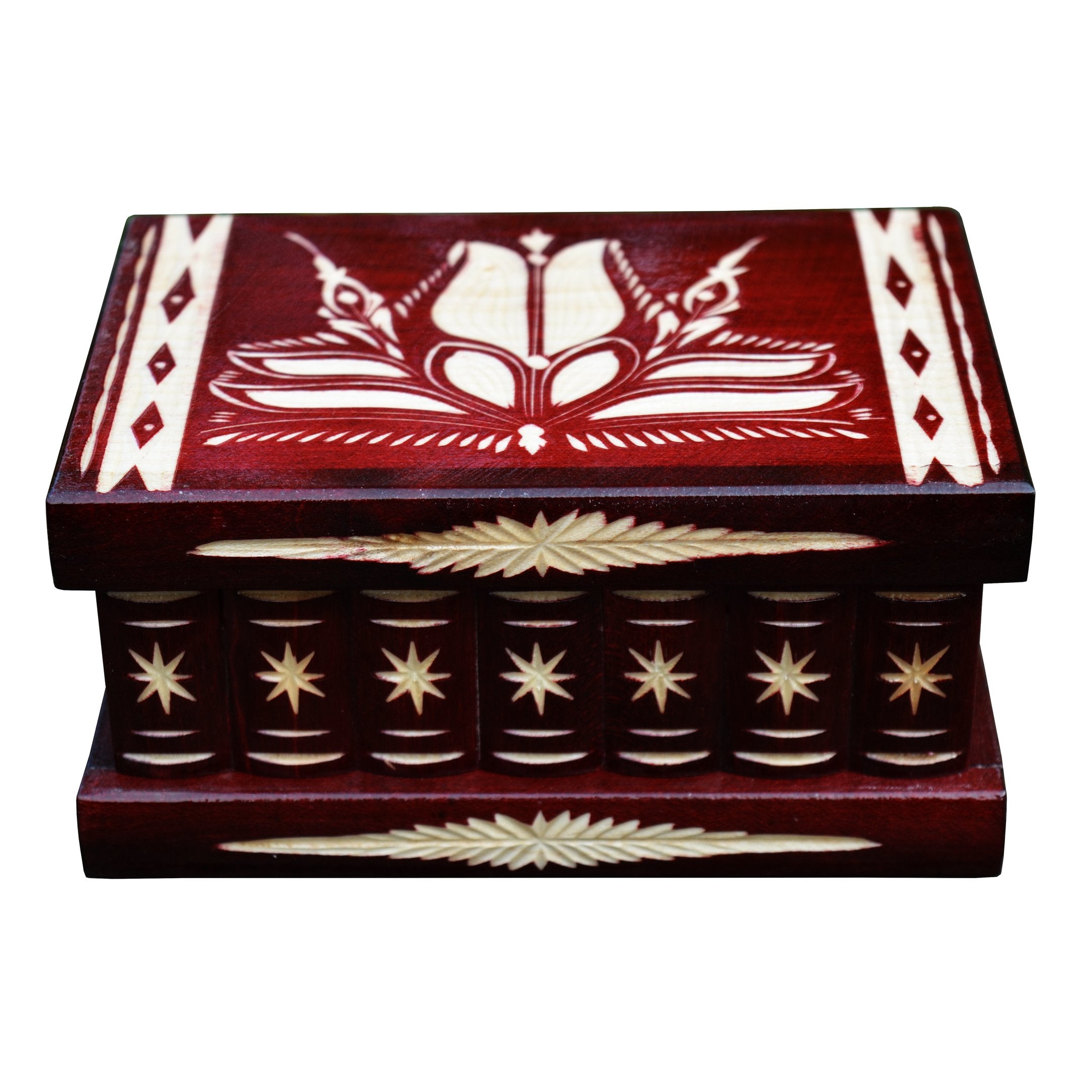 Romanian Large Puzzle Box – Intermediate Trick Opening Puzzle Box by TransylvanyArt