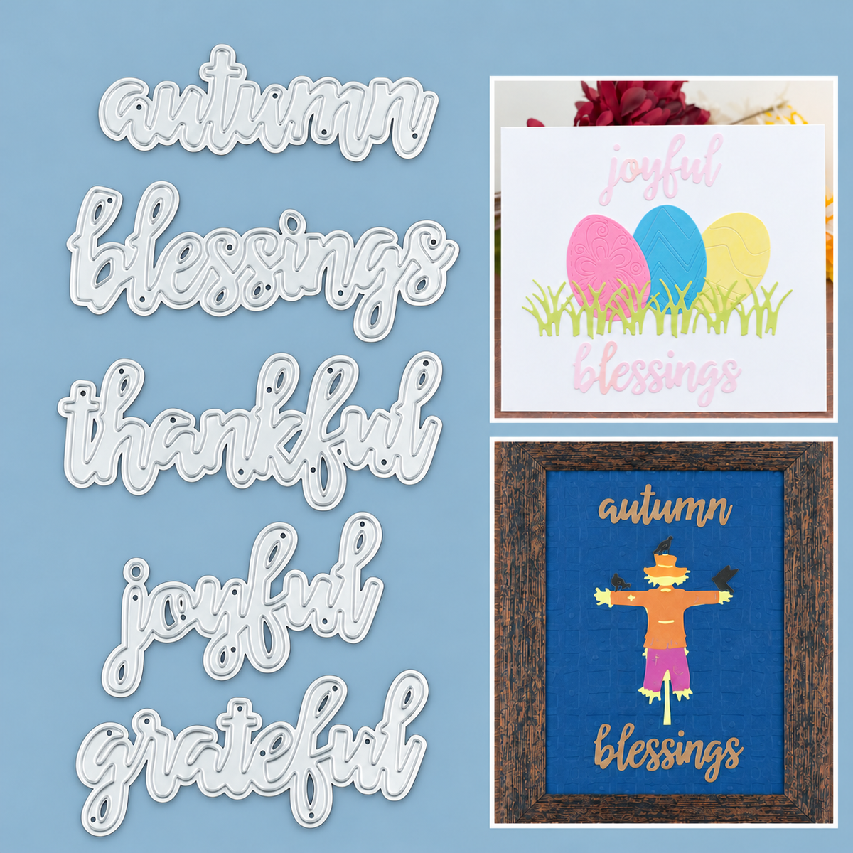 Fall Thanksgiving Words Cutting Dies