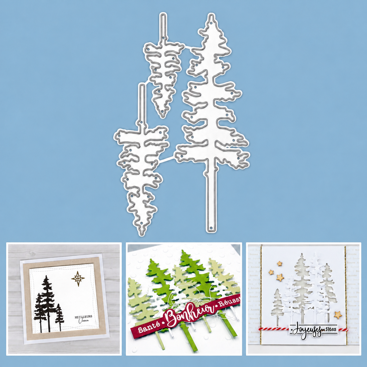 Three Skinny Fir Trees Cutting Dies