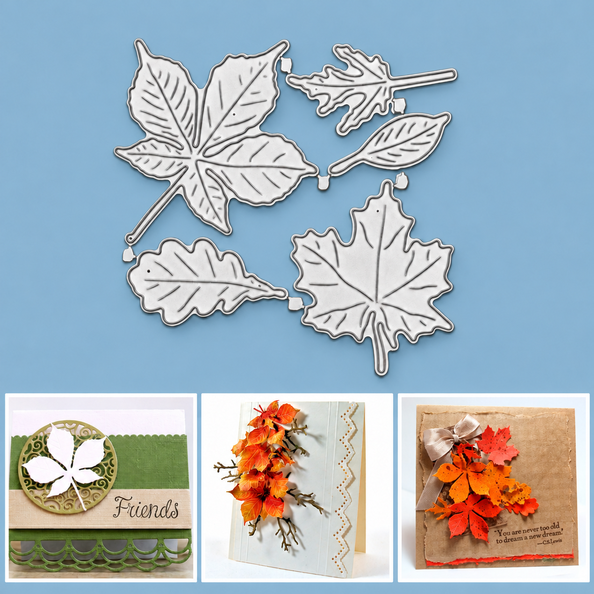 Five Fine Leaves Cutting & Embossing Dies