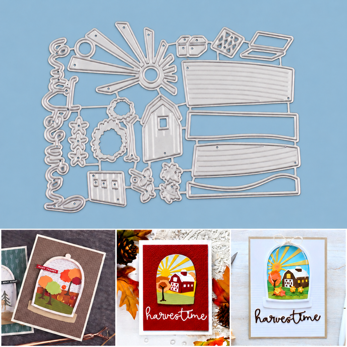Harvest Time Scene Builder Cutting & Embossing Dies