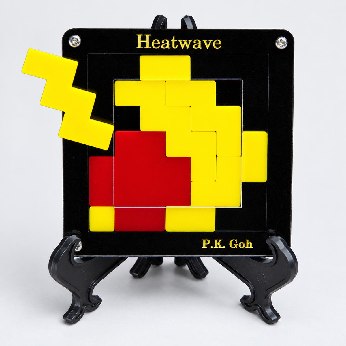 Heatwave — original yellow and red pieces, black frame and full stand