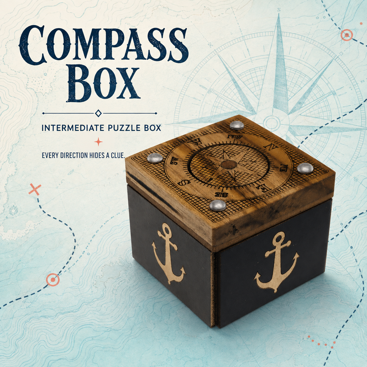 Compass Box – Intermediate Puzzle Box by Jean Claude Constantin