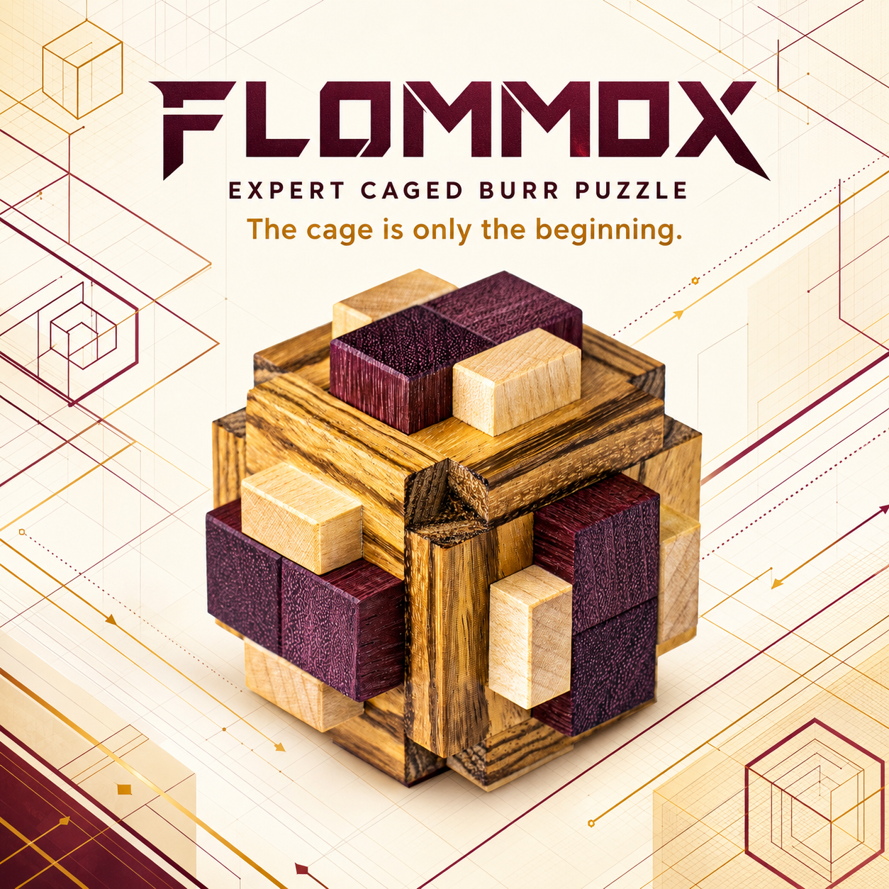 FLOMMOX – Expert Burr Puzzle by Pelikan Puzzles