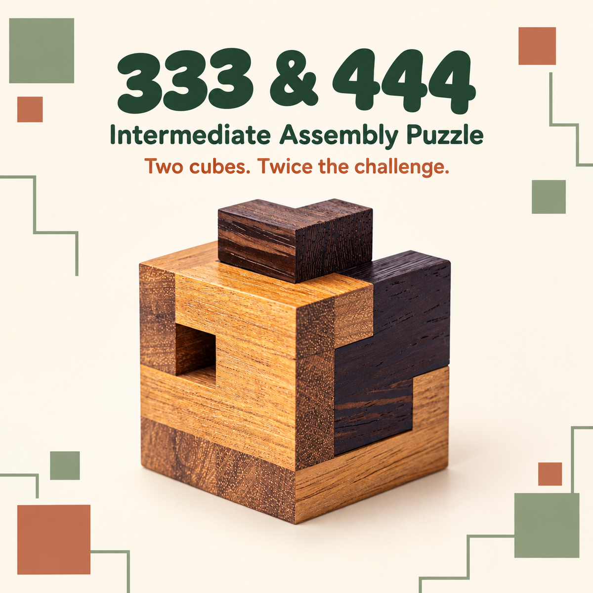 333 & 444 - Intermediate Assembly Puzzle by Pelikan Puzzles