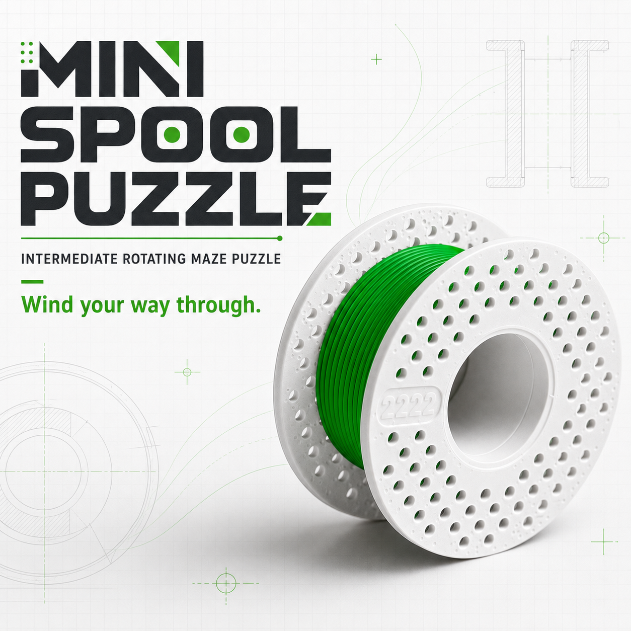 Mini Spool Puzzle – Intermediate Rotating Maze Puzzle by Team JB Hobbies