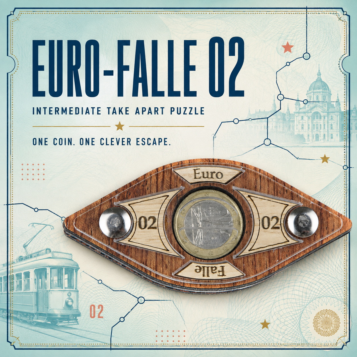 Euro-Falle 02 – Intermediate Take Apart Puzzle by Siebenstein-Spiele