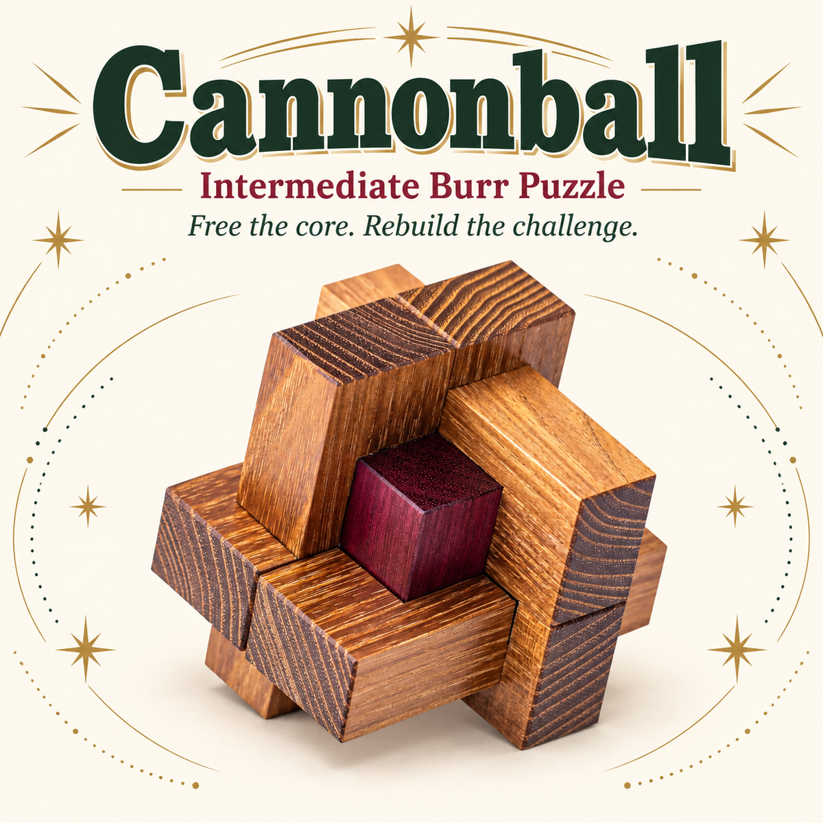 Cannonball - Intermediate Burr Puzzle by Pelikan Puzzles