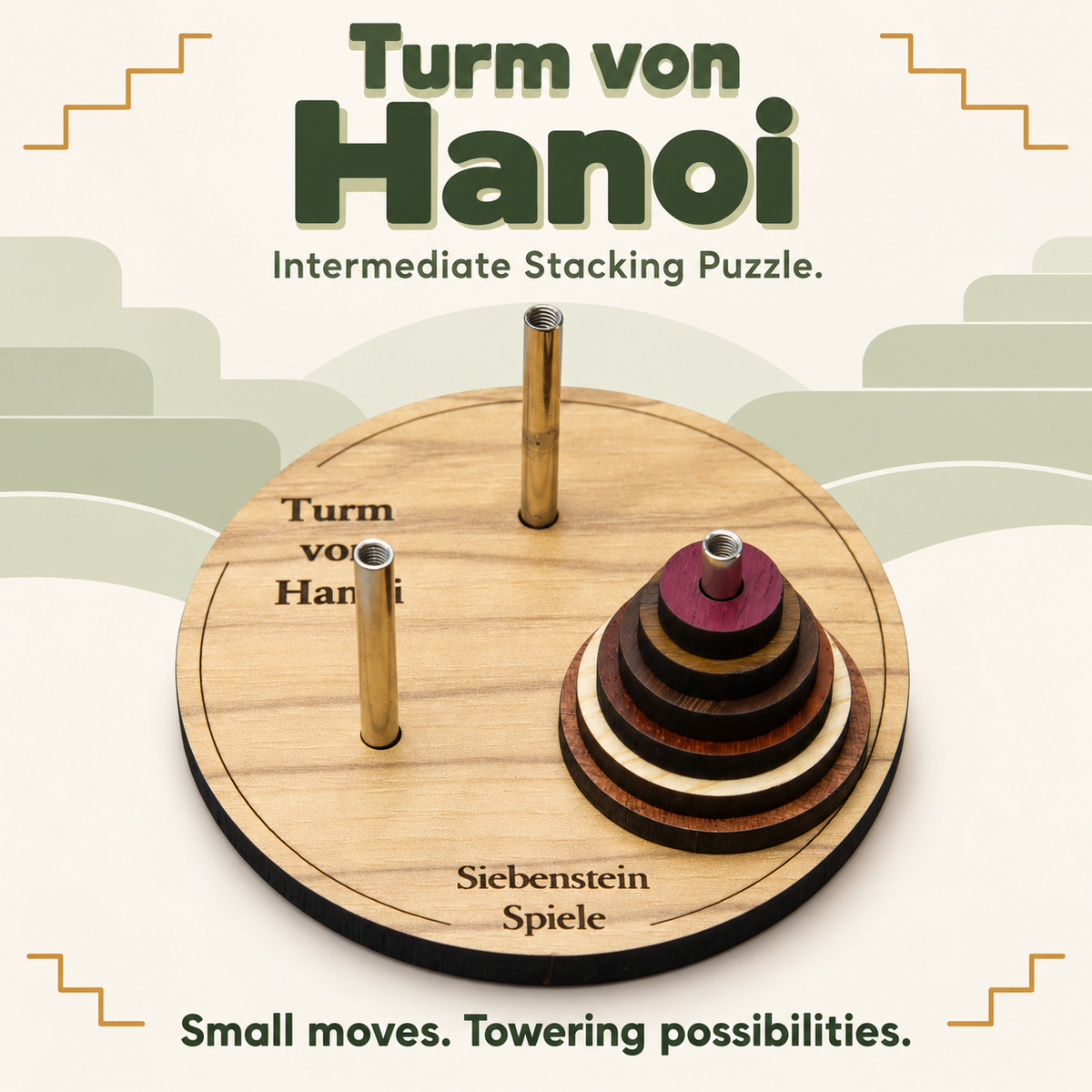 Turm von Hanoi – Intermediate Stacking Puzzle by Siebenstein-Spiele
