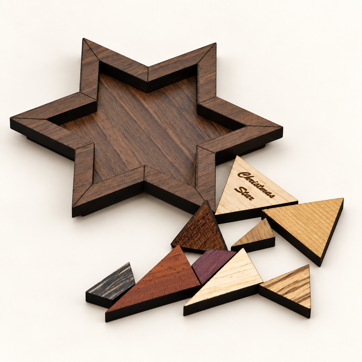 Christmas Star Minipuzzle – Advanced Tangram Puzzle by Siebenstein-Spiele