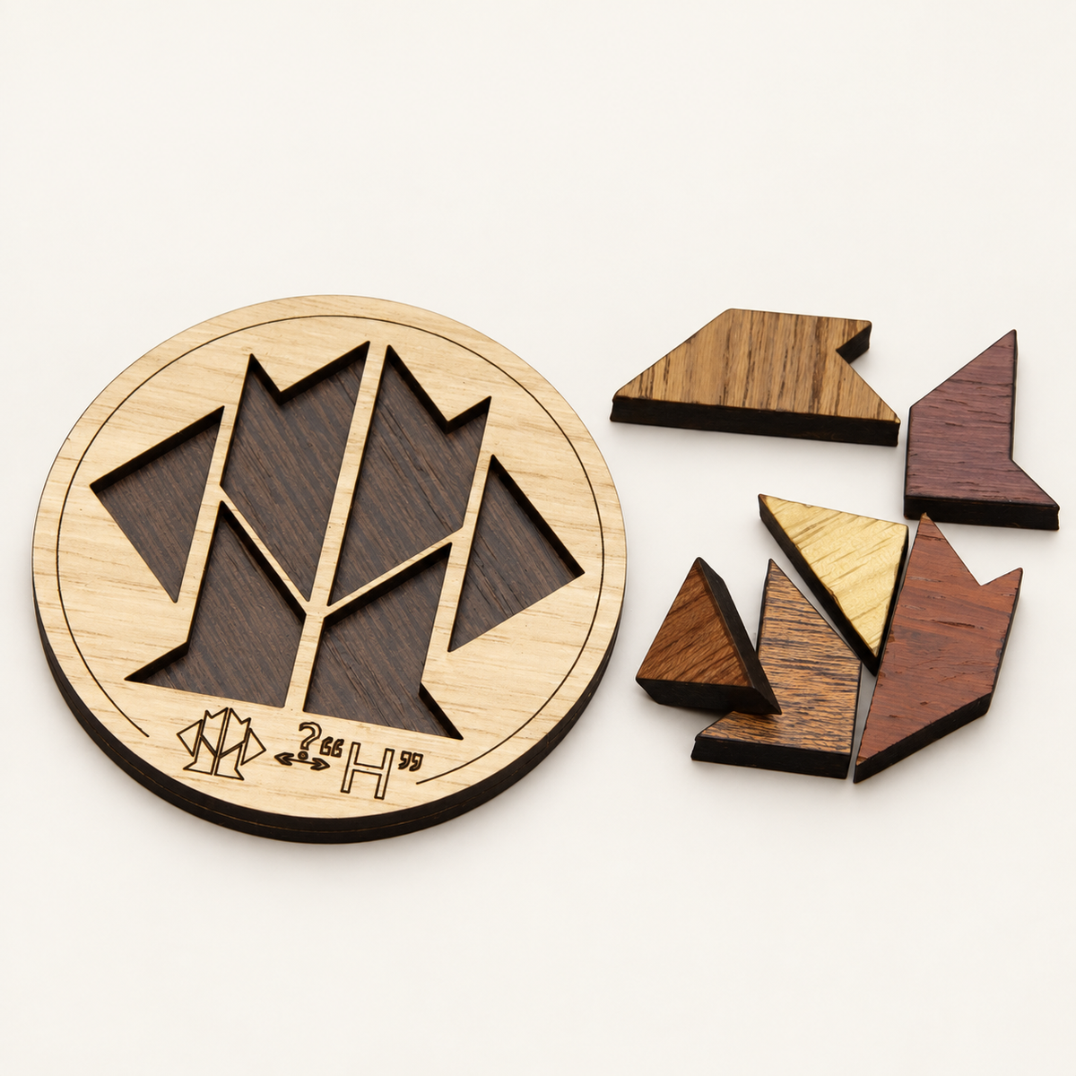New H Minipuzzle – Advanced Tangram Puzzle by Siebenstein-Spiele