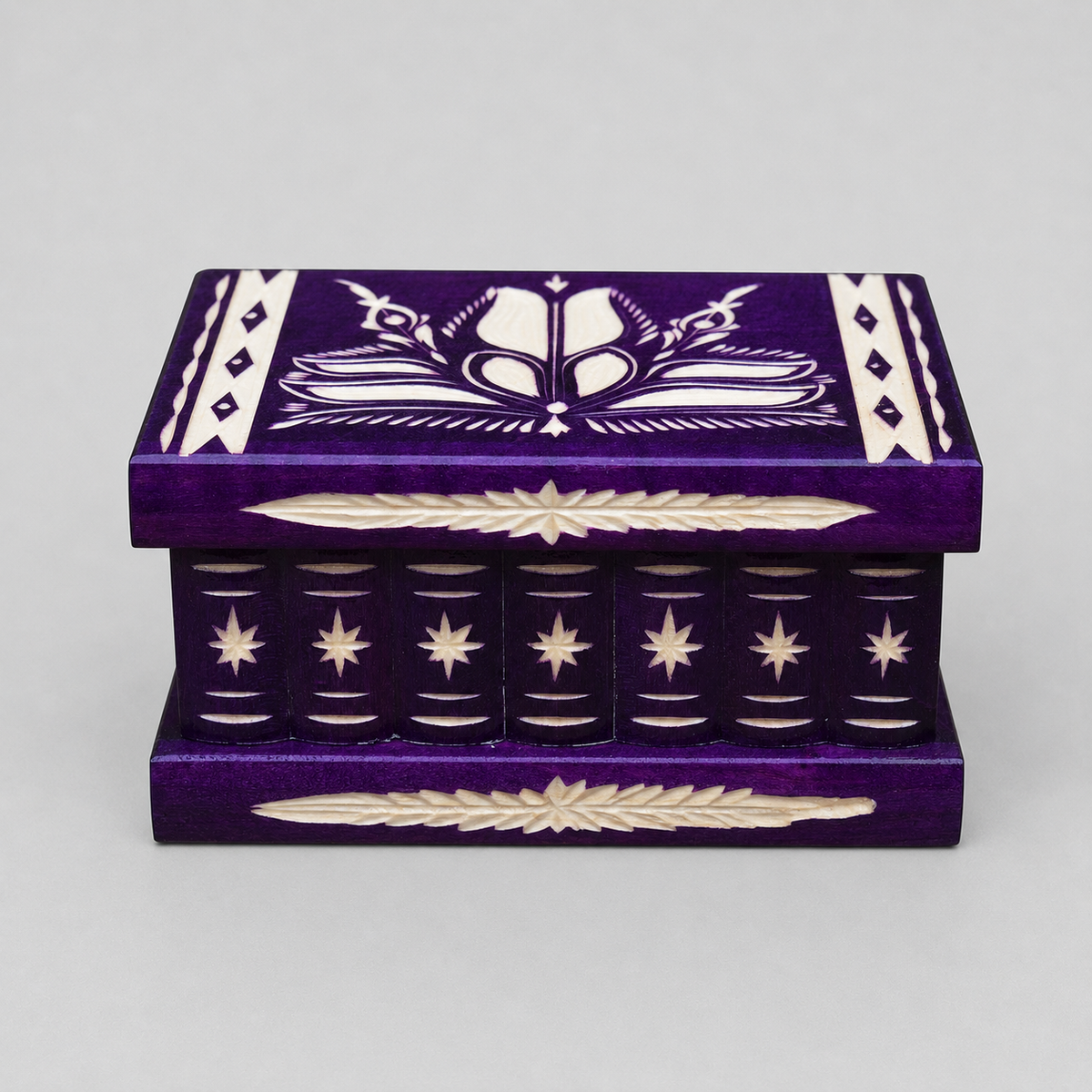 Romanian Large Puzzle Box – Intermediate Trick Opening Puzzle Box by TransylvanyArt