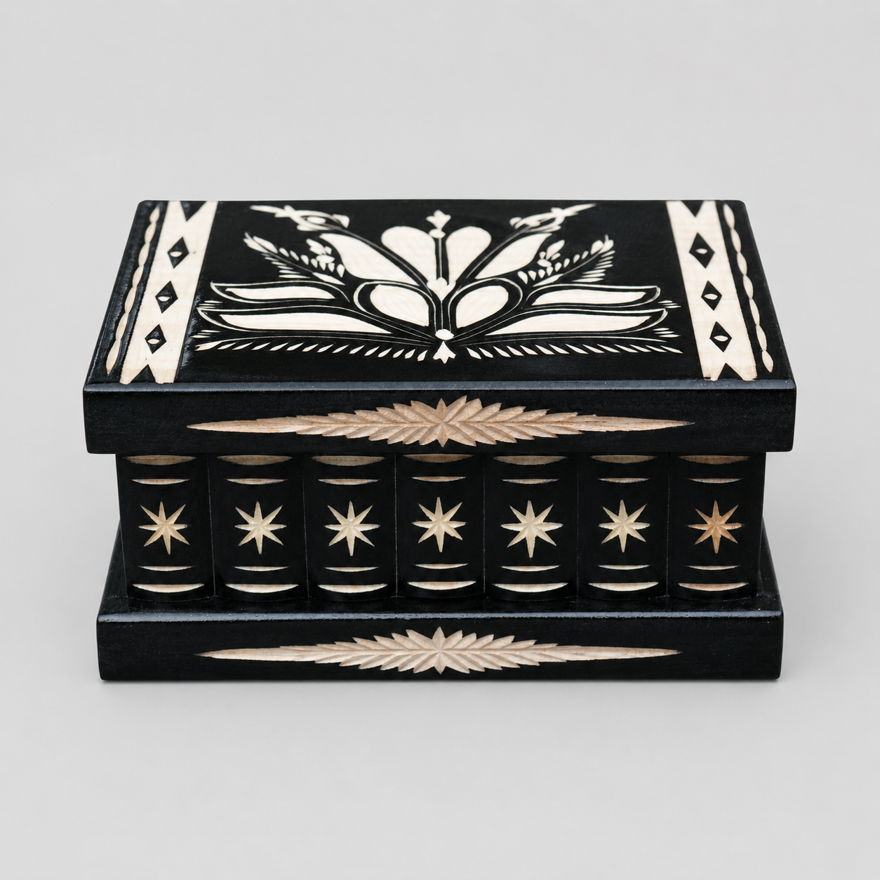 Romanian Large Puzzle Box – Intermediate Trick Opening Puzzle Box by TransylvanyArt