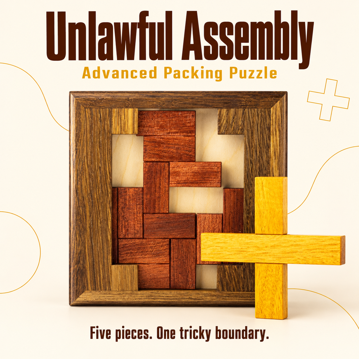 Unlawful Assembly wooden packing puzzle by Pit Khiam Goh, hero