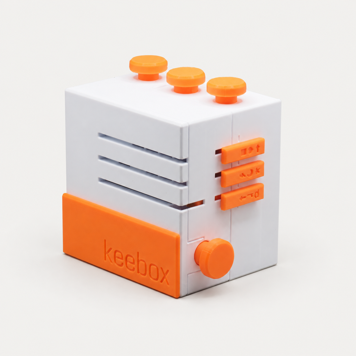 Keebox Orange sequential discovery puzzle box — product view 1 on a neutral background