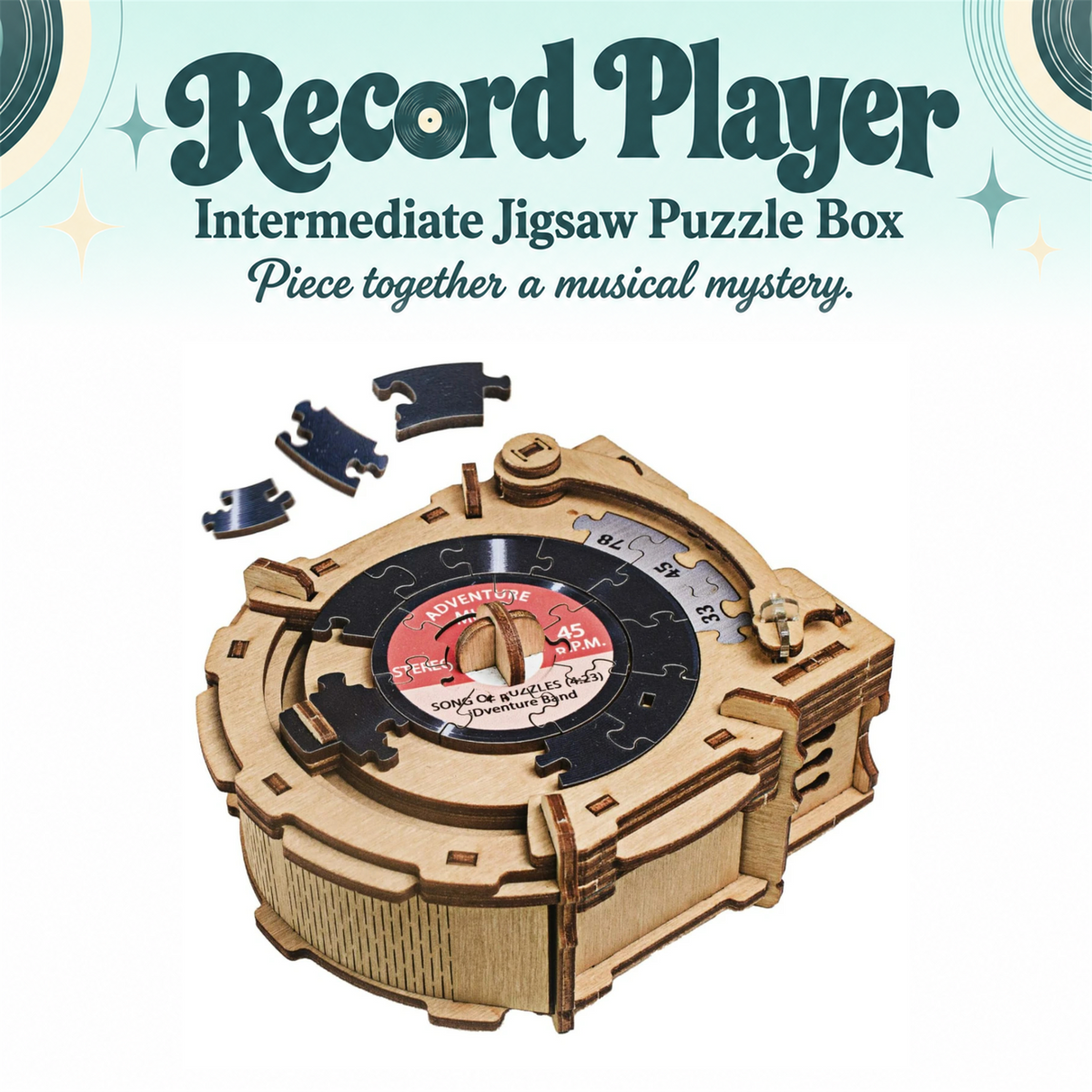 Record Player - Intermediate Jigsaw Puzzle Box