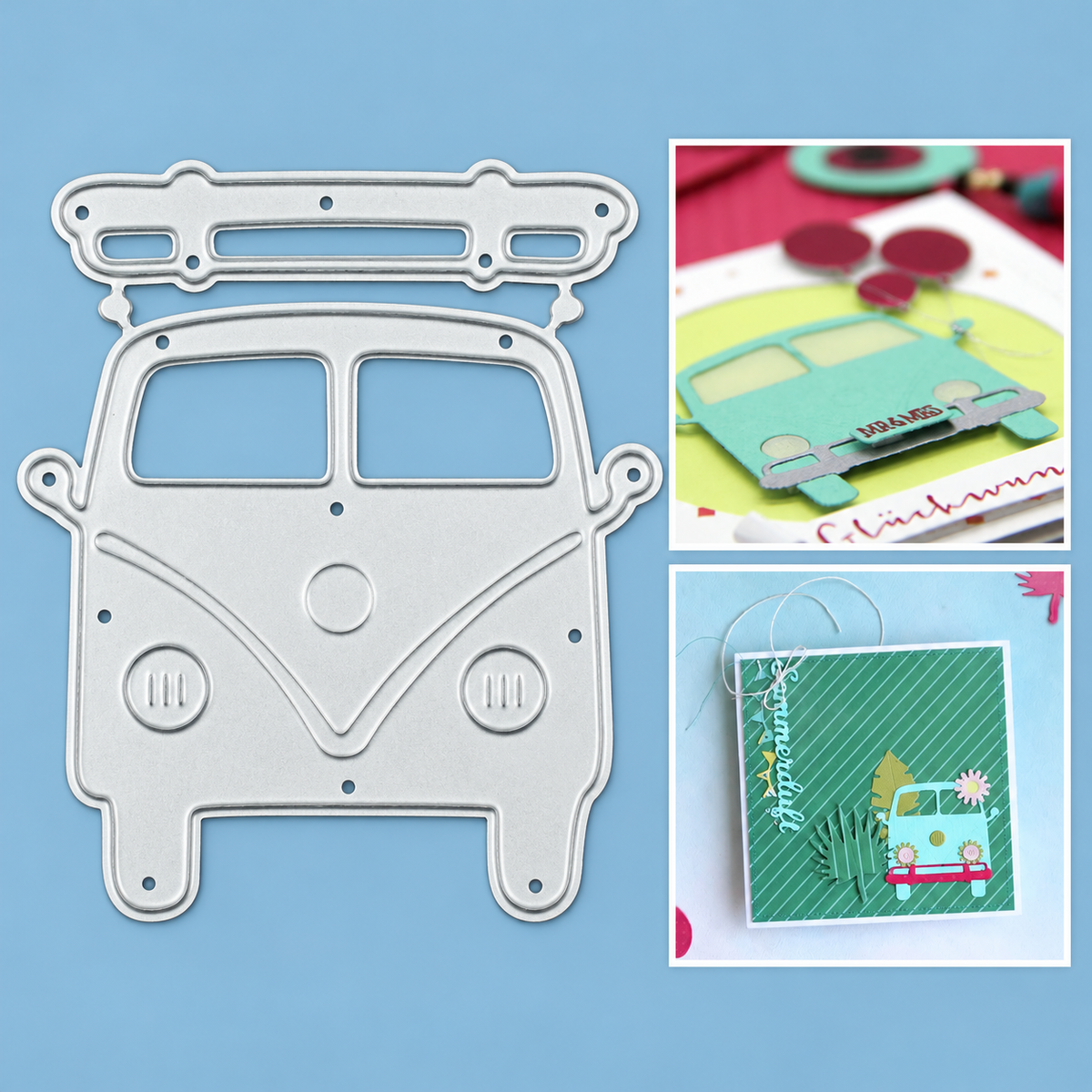Vintage VW Style Van Cutting and Embossing Dies