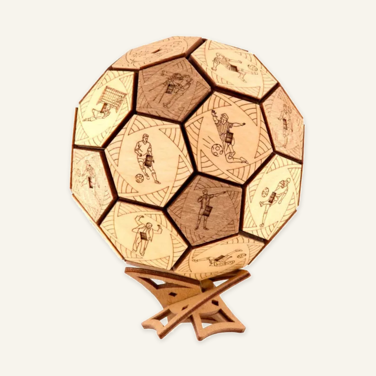 ESCWelt Quest Ball wooden puzzle on a neutral background