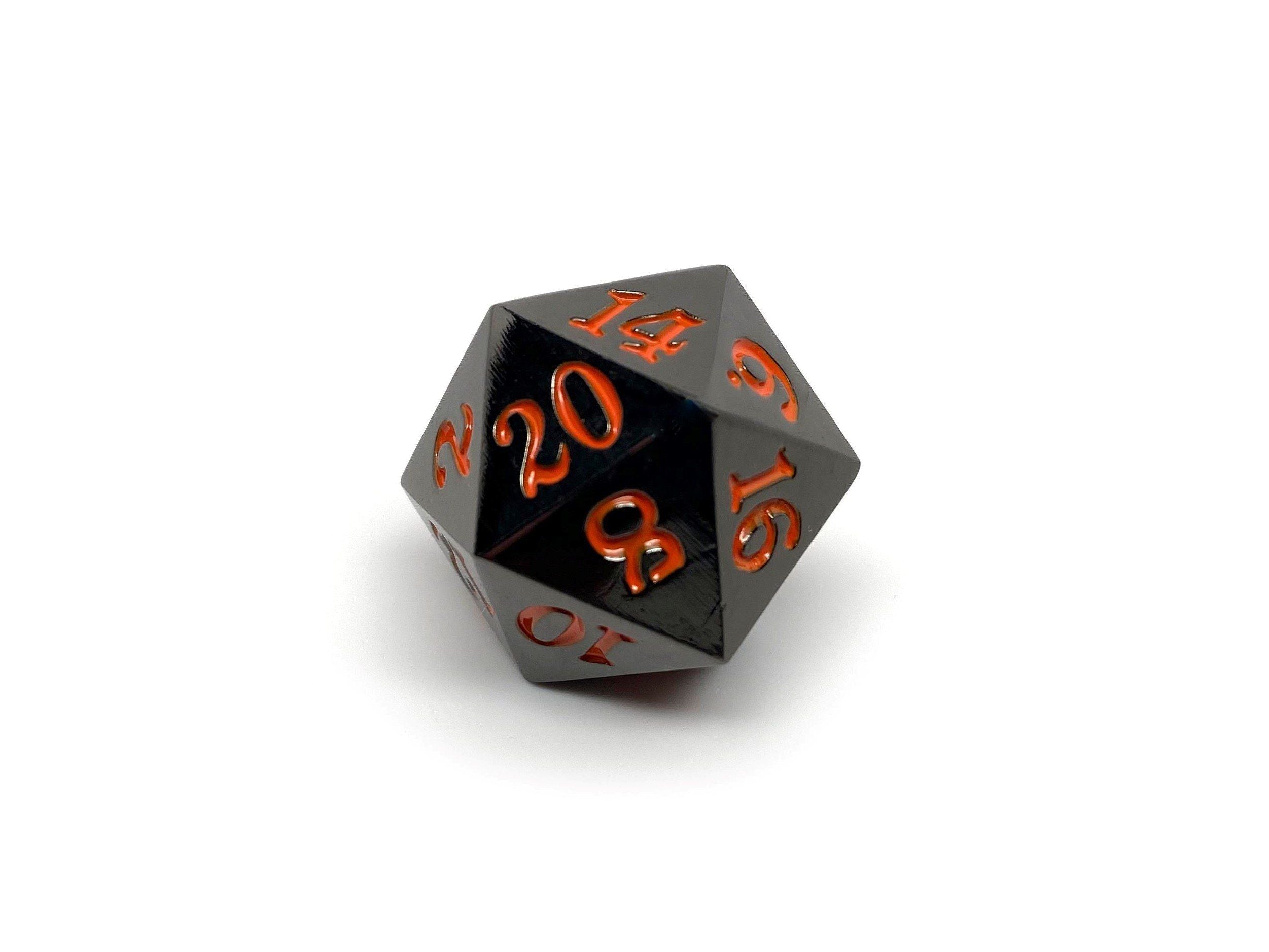 Gun Metal D20 - Signature Font - Orange Font
