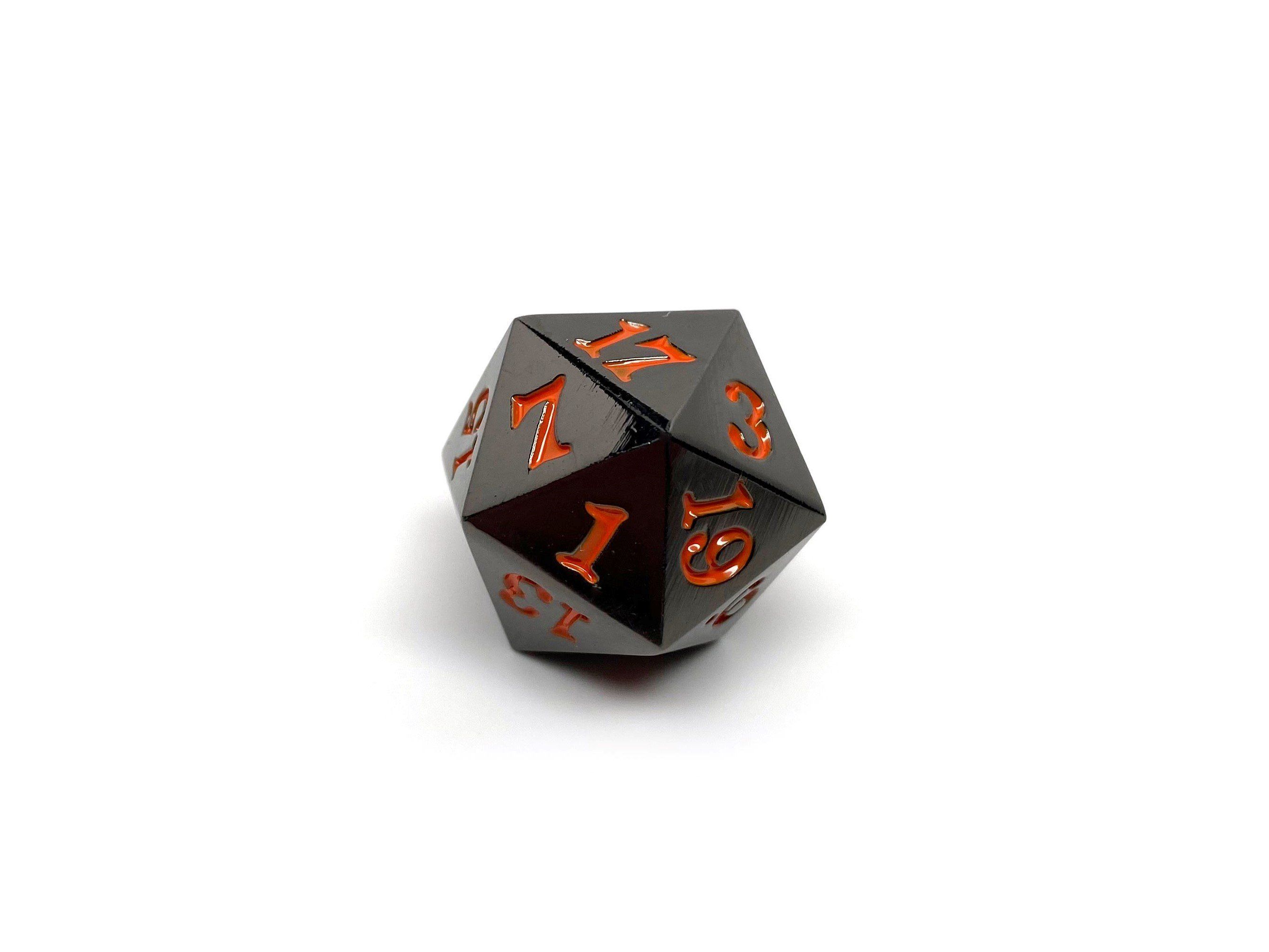 Gun Metal D20 - Signature Font - Orange Font