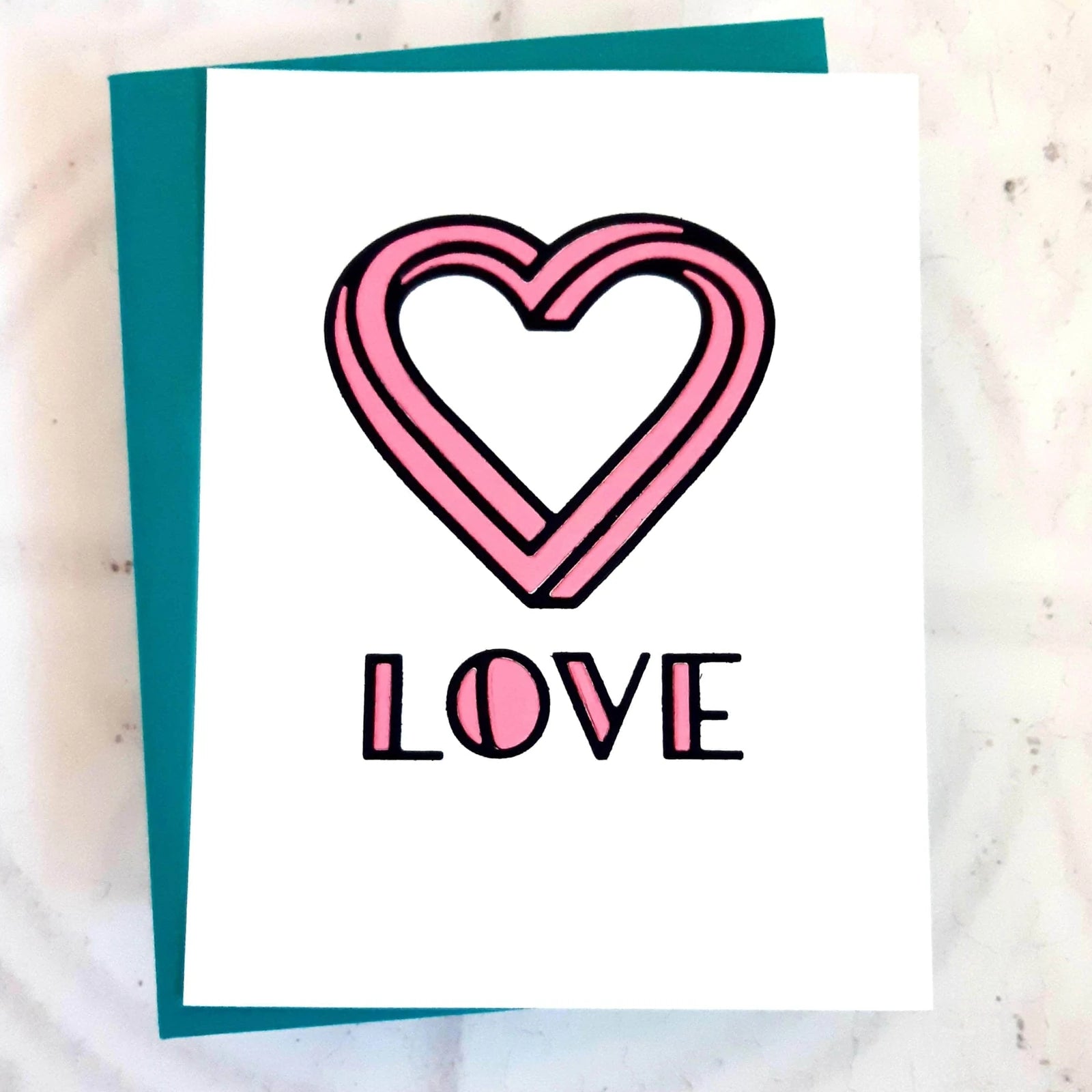 Love Word w Outline Heart Frame Cutting Dies