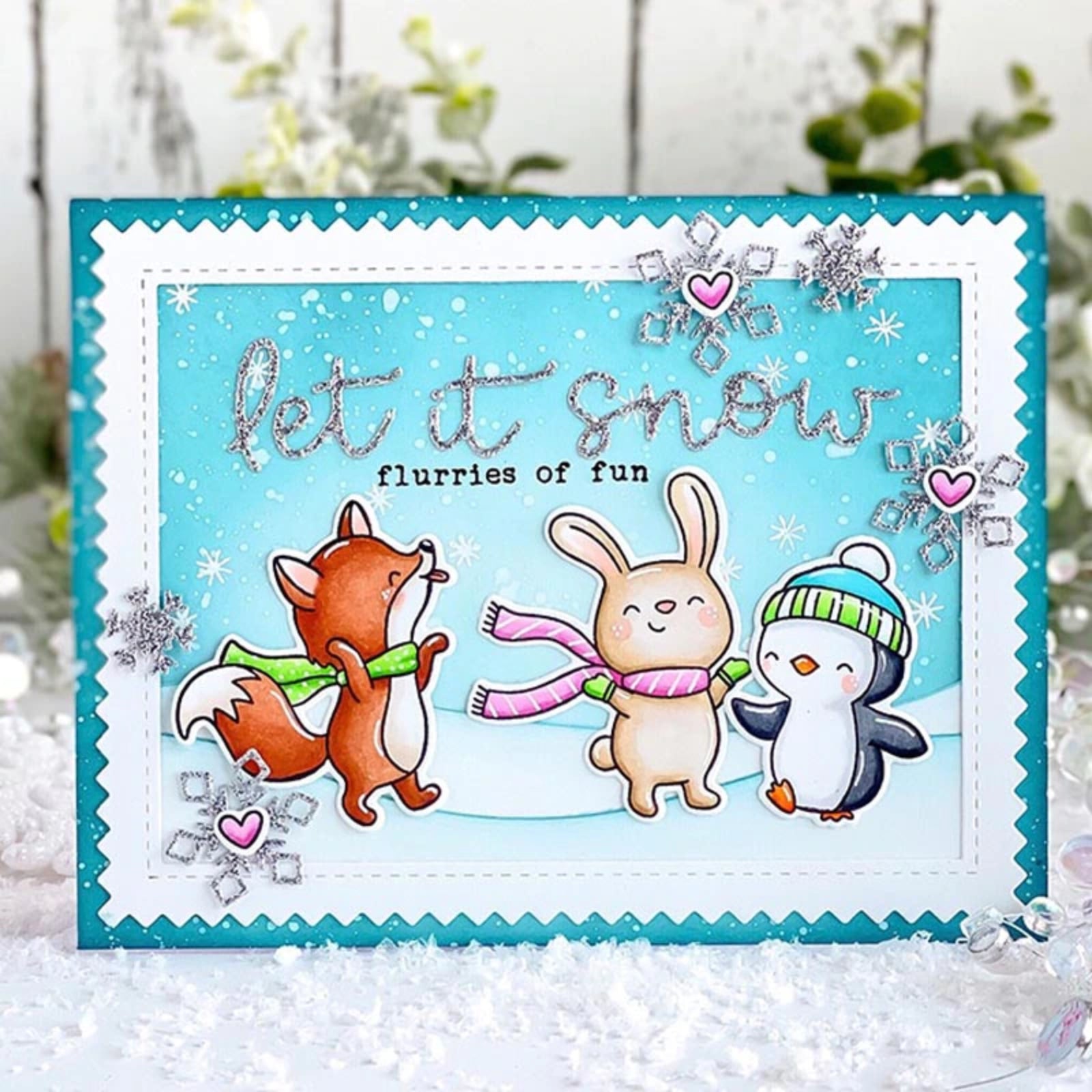 Oh What Fun Winter Animal Friends Cutting Dies & Stamps Set