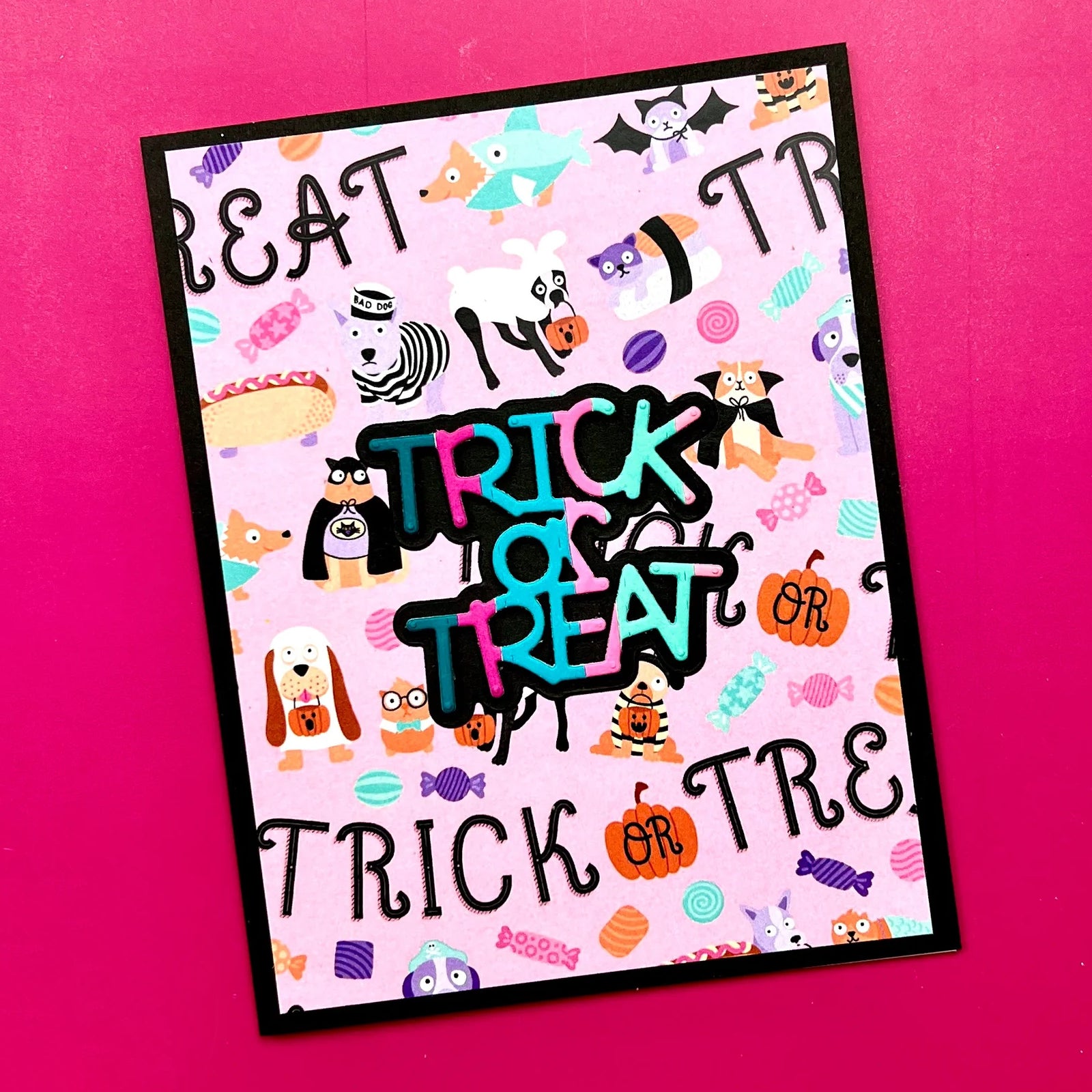 Halloween Phrases w Shadows Cutting Dies