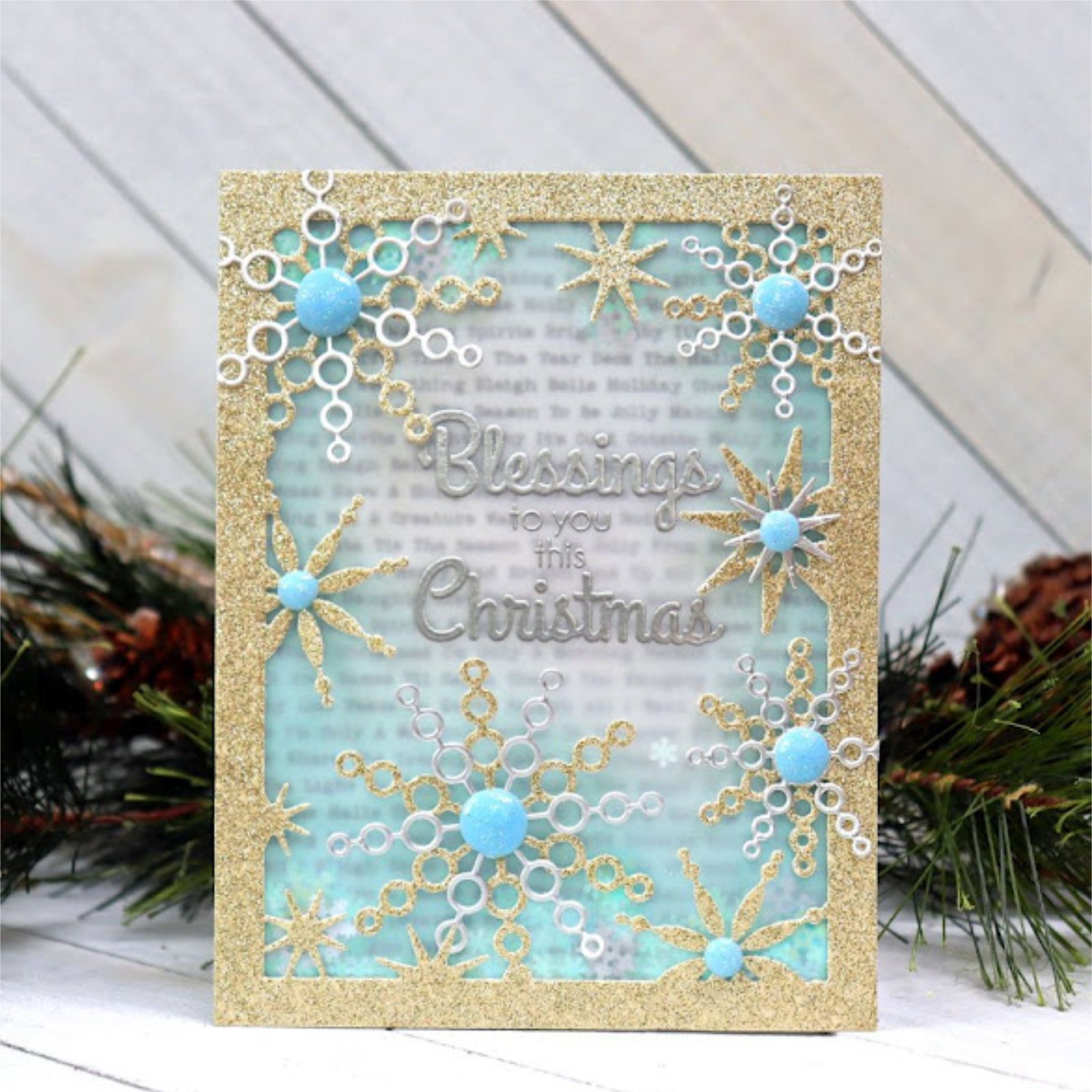 Snowflakes Background Frame Cutting Die