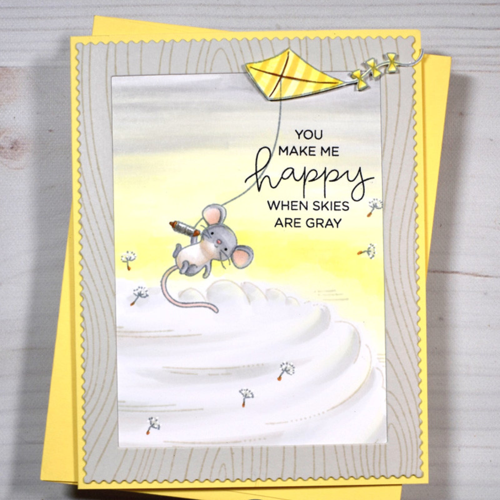 Sending You Sunshine And Rainbows Happy Sentiment Phrases Stamp Set