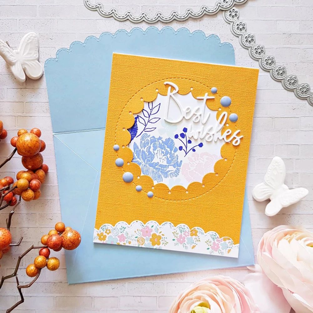 Celebrate Sentiments Words w Shadows Cutting Dies