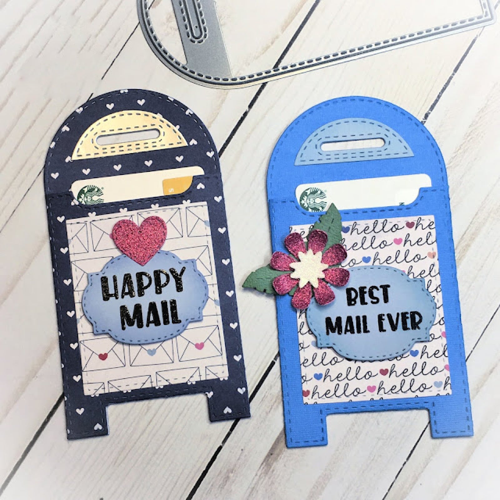Stitched Mailbox Pocket Tag Cutting & Embossing Dies