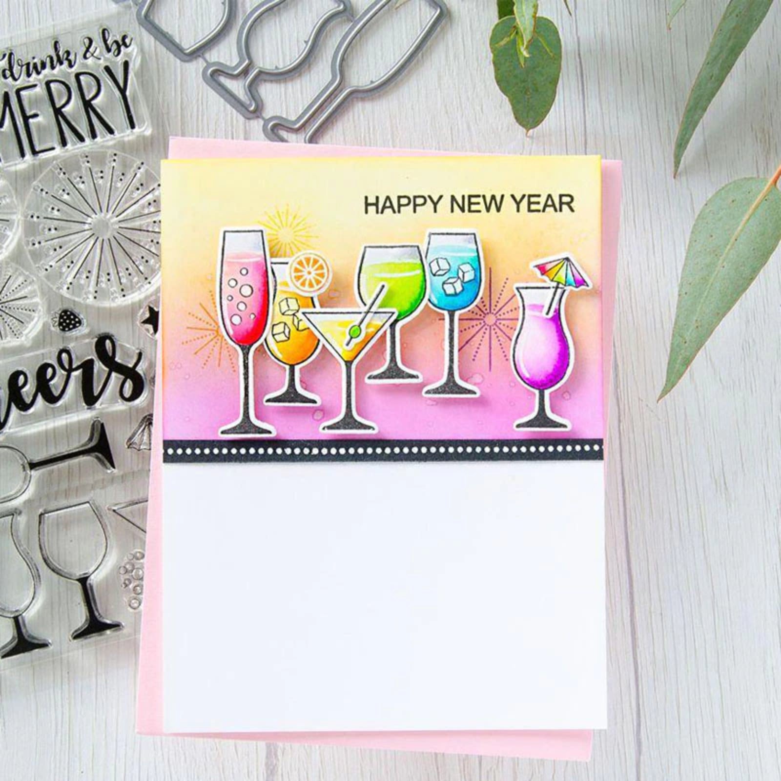 Eat Drink & Be Merry Cutting Dies & Stamps Set