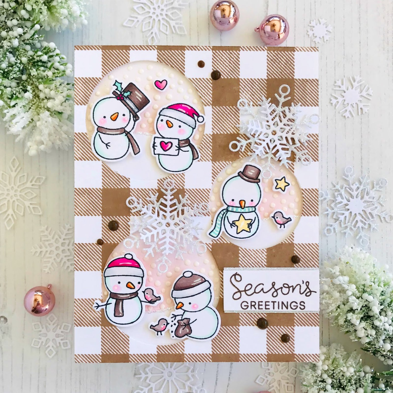 Nine Little Snowmen Cutting Dies & Stamps Set