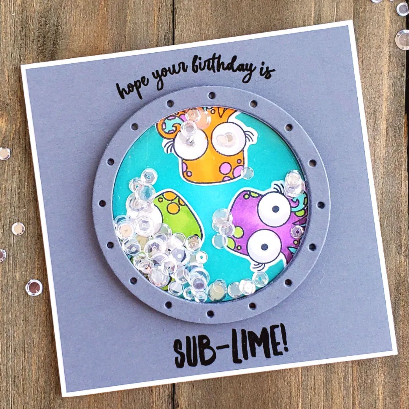 You Are Sublime Submarine w Sea Animals Cutting Dies & Stamps Set