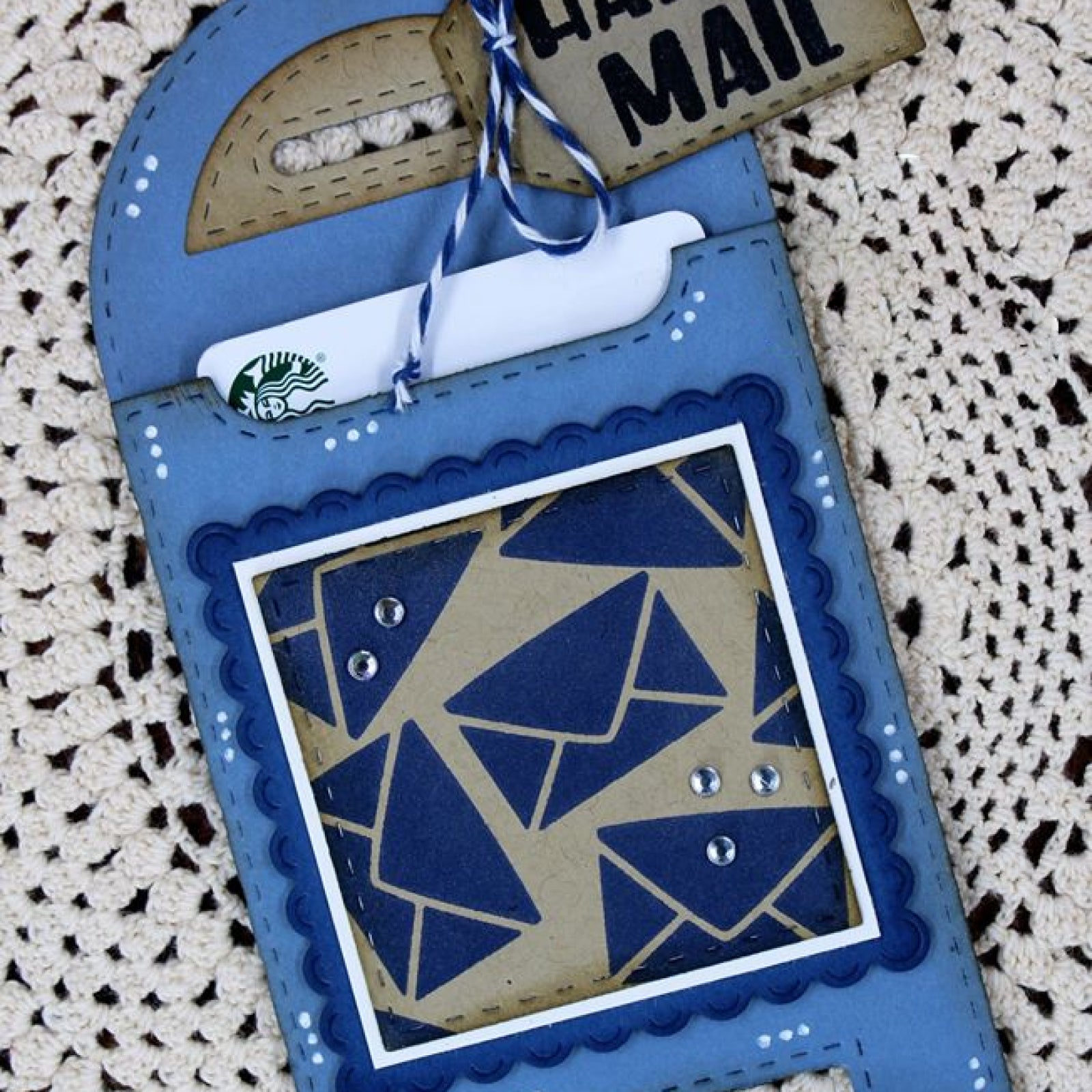 Stitched Mailbox Pocket Tag Cutting & Embossing Dies