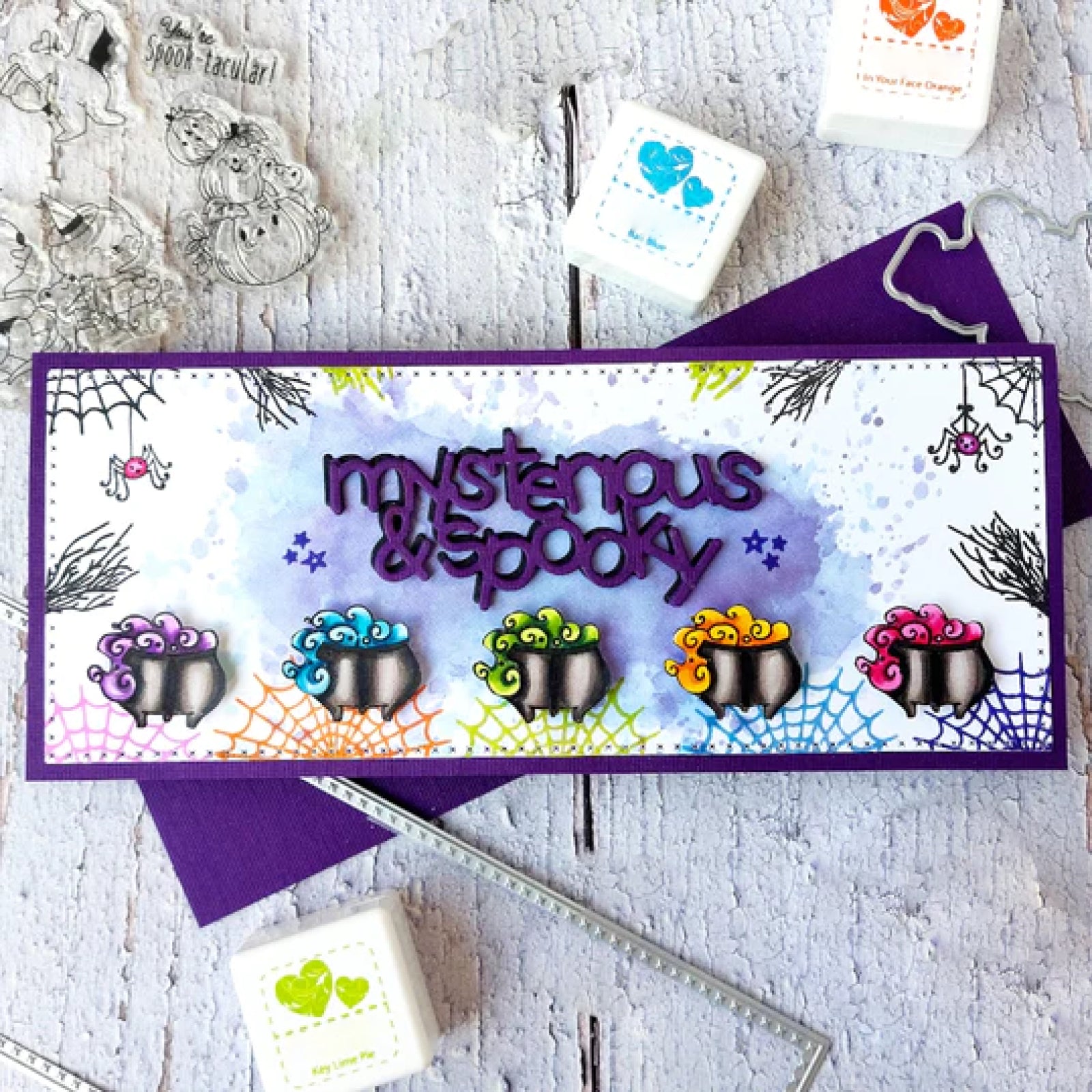 Halloween Phrases w Shadows Cutting Dies