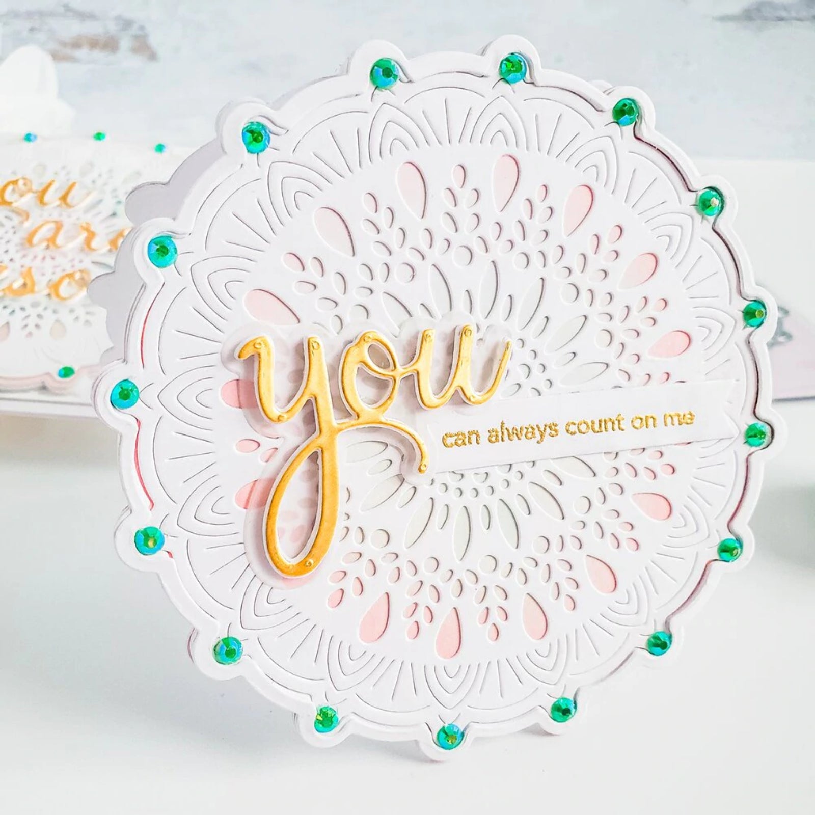 You Are Amazing Sentiment Words w Shadows Cutting Dies