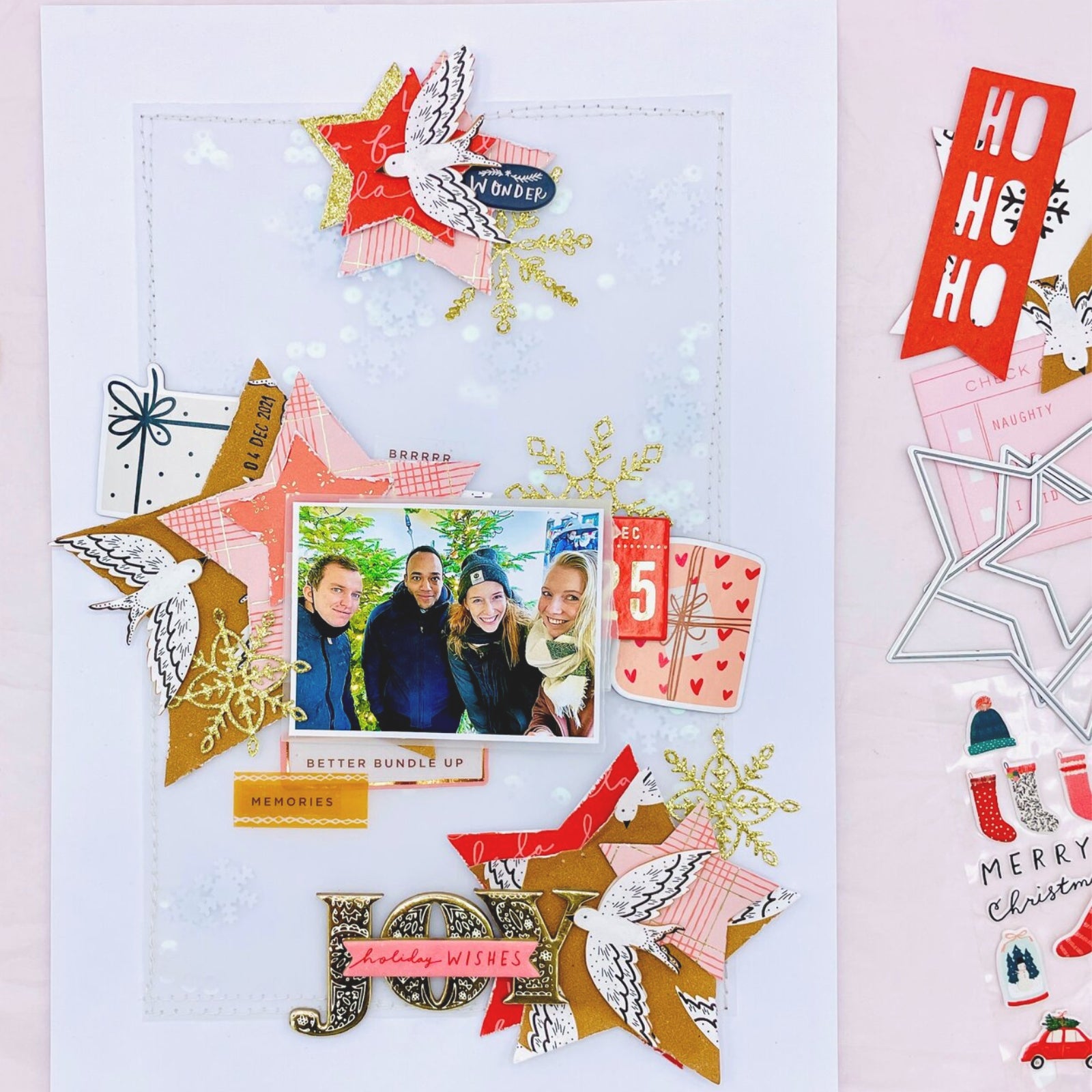 Ten Stunning Snowflakes w Shadows Cutting Dies