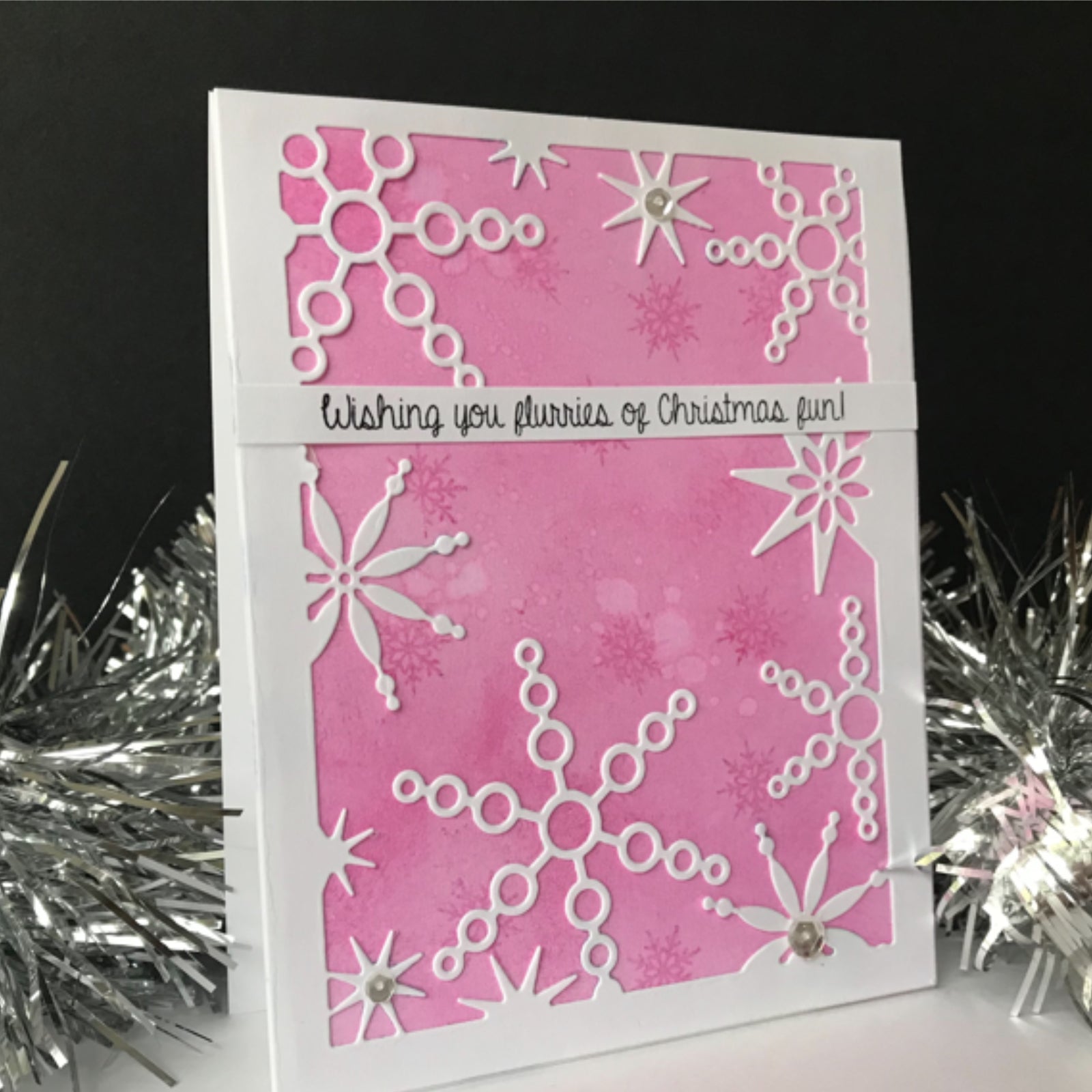 Snowflakes Background Frame Cutting Die