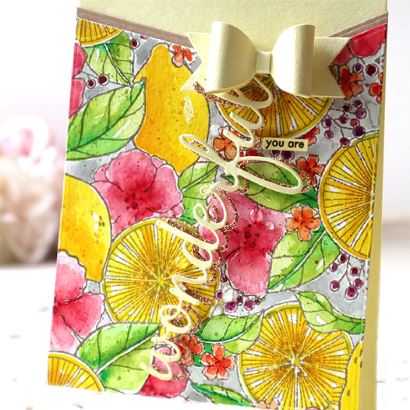 You Are Amazing Sentiment Words w Shadows Cutting Dies