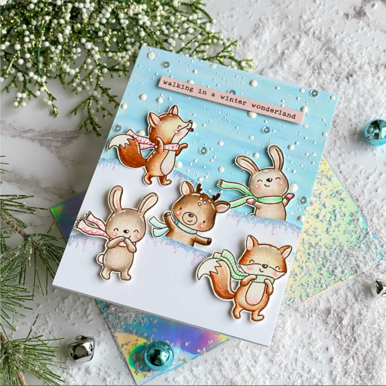 Oh What Fun Winter Animal Friends Cutting Dies & Stamps Set