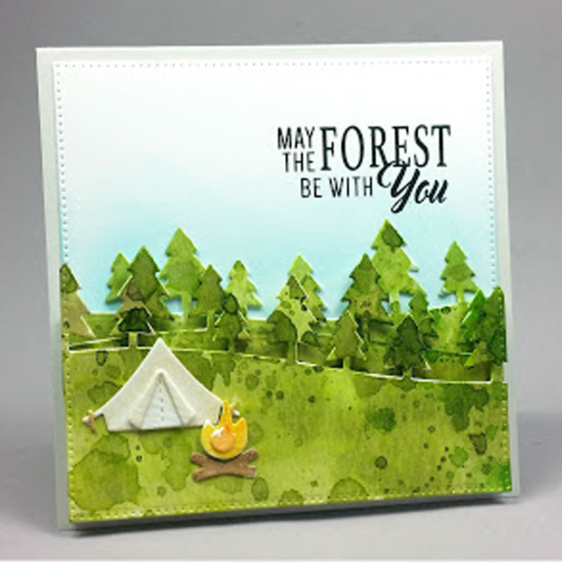 Lantern w Mini Camping Scene Cutting & Embossing Dies