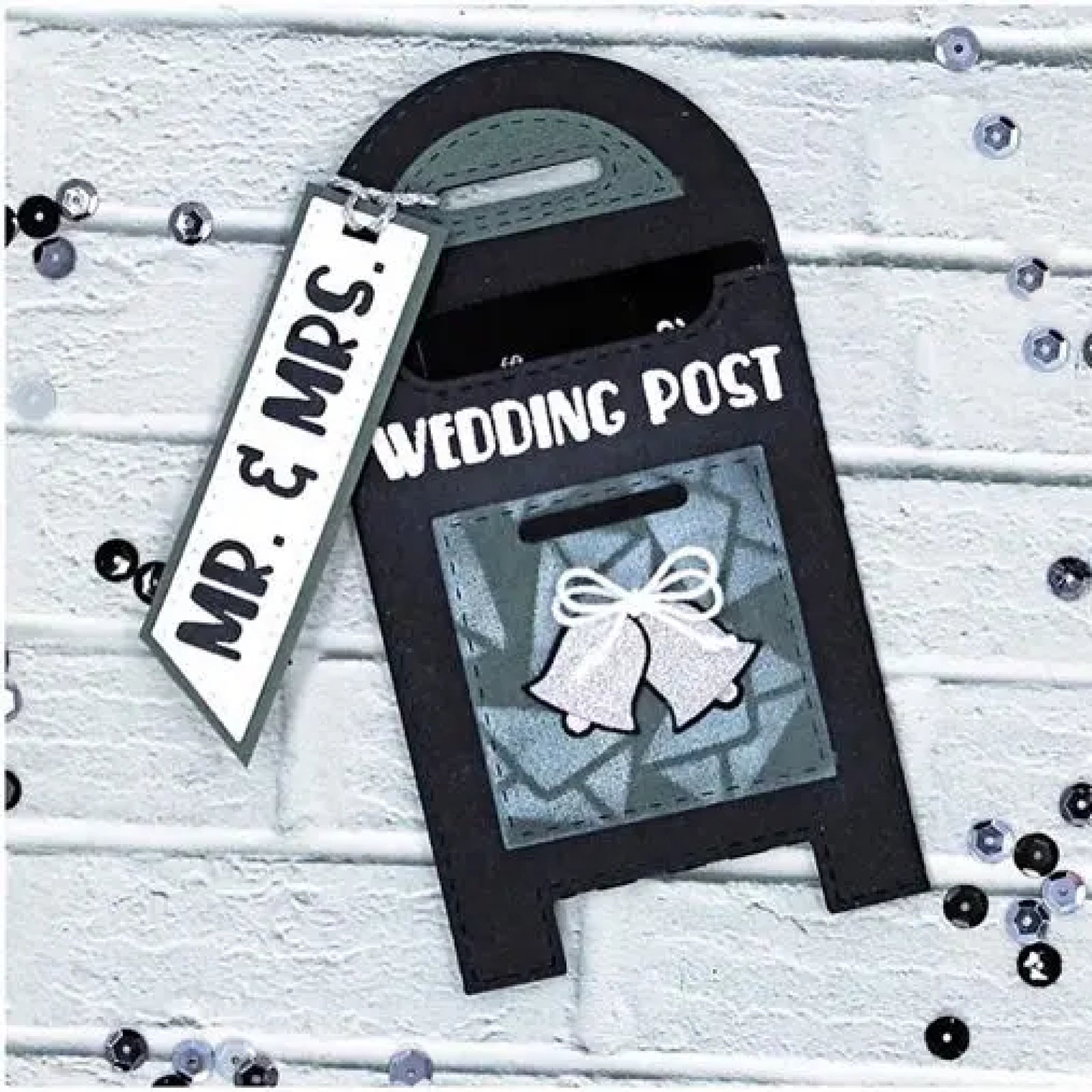 Stitched Mailbox Pocket Tag Cutting & Embossing Dies