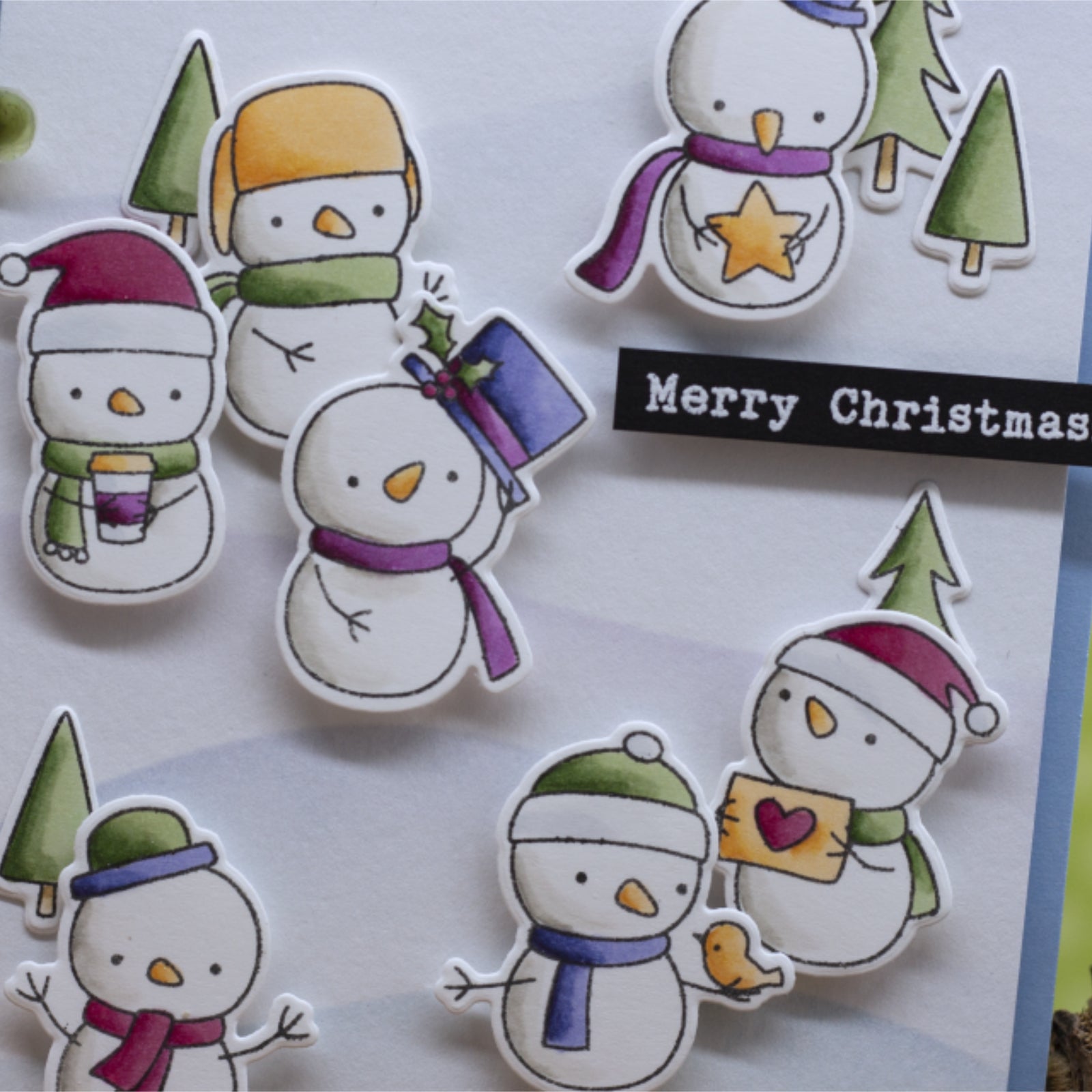 Nine Little Snowmen Cutting Dies & Stamps Set