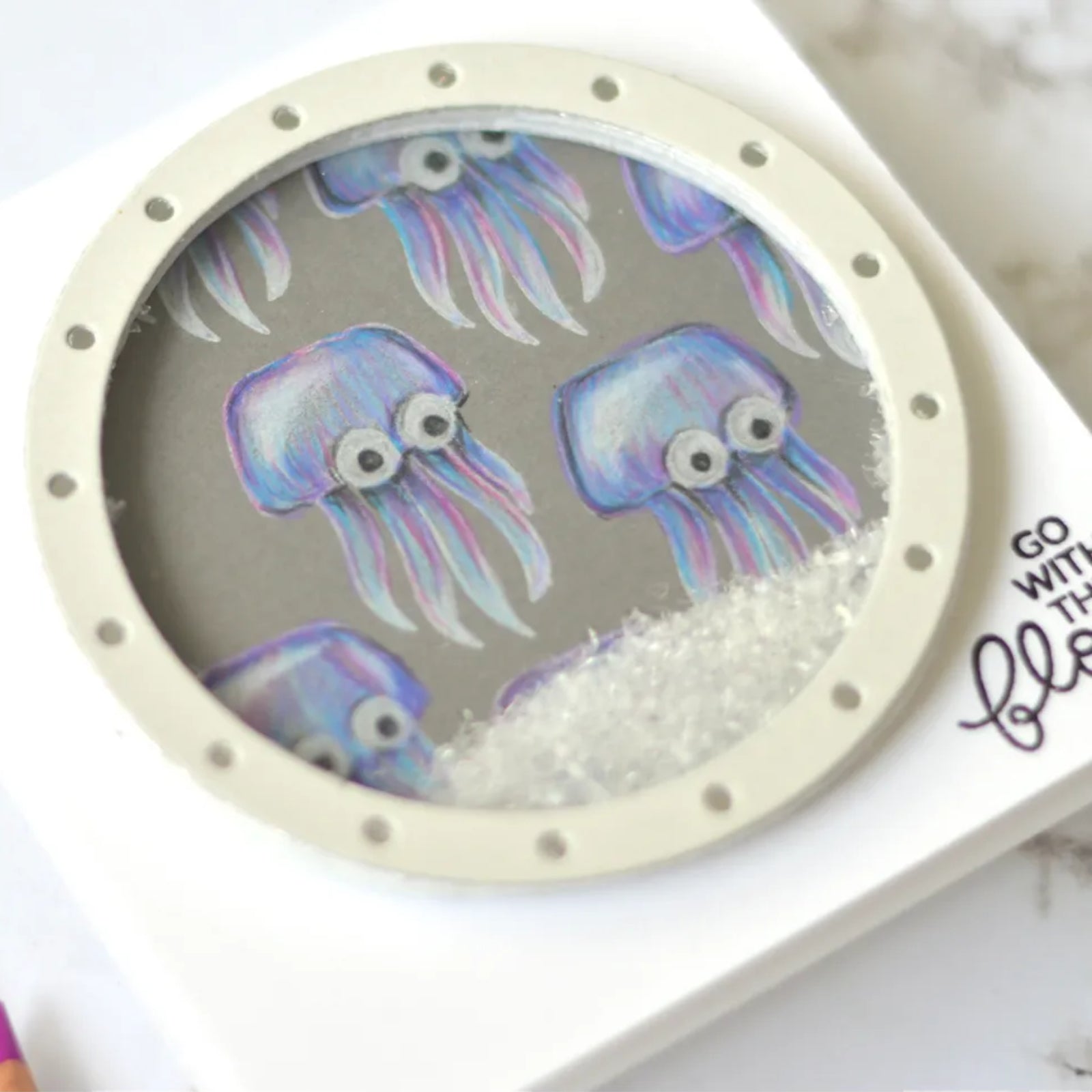 You Are Sublime Submarine w Sea Animals Cutting Dies & Stamps Set