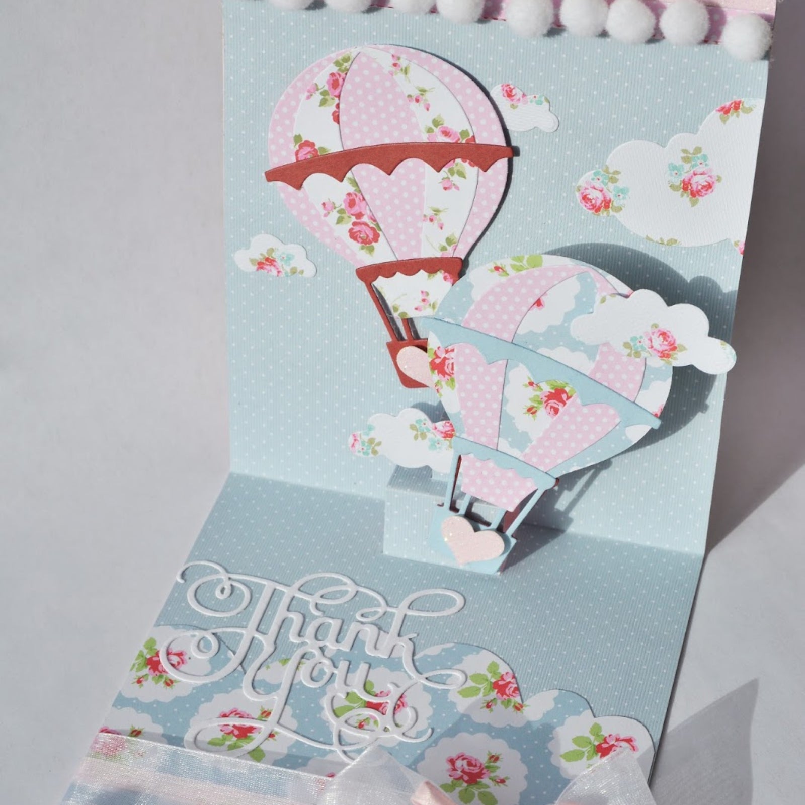 Pop Up Hot Air Balloon w Clouds Cutting Embossing Dies