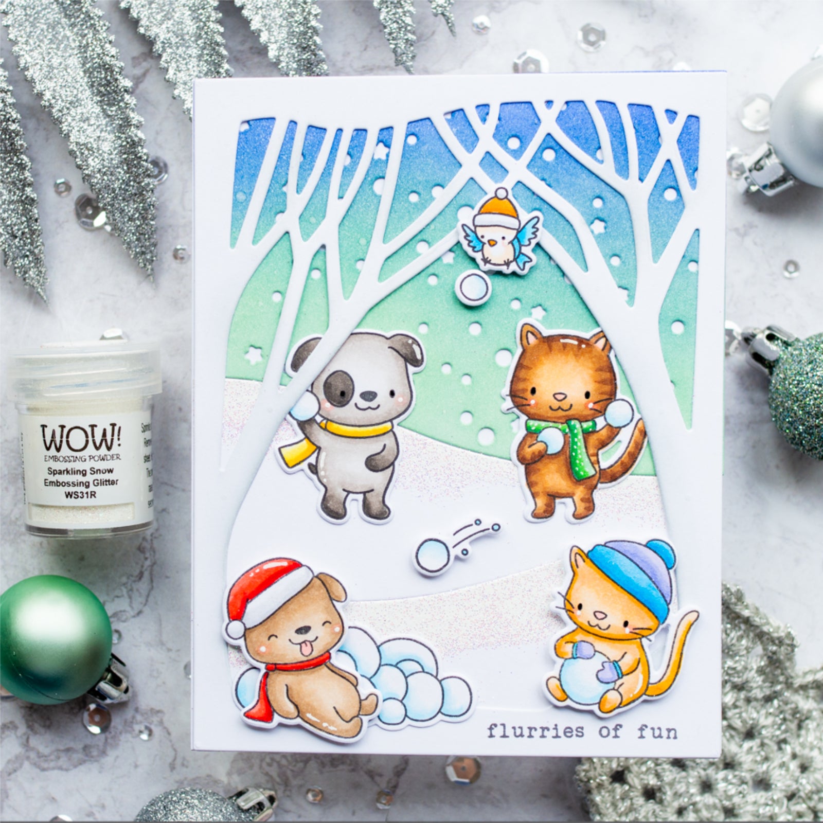Oh What Fun Winter Animal Friends Cutting Dies & Stamps Set