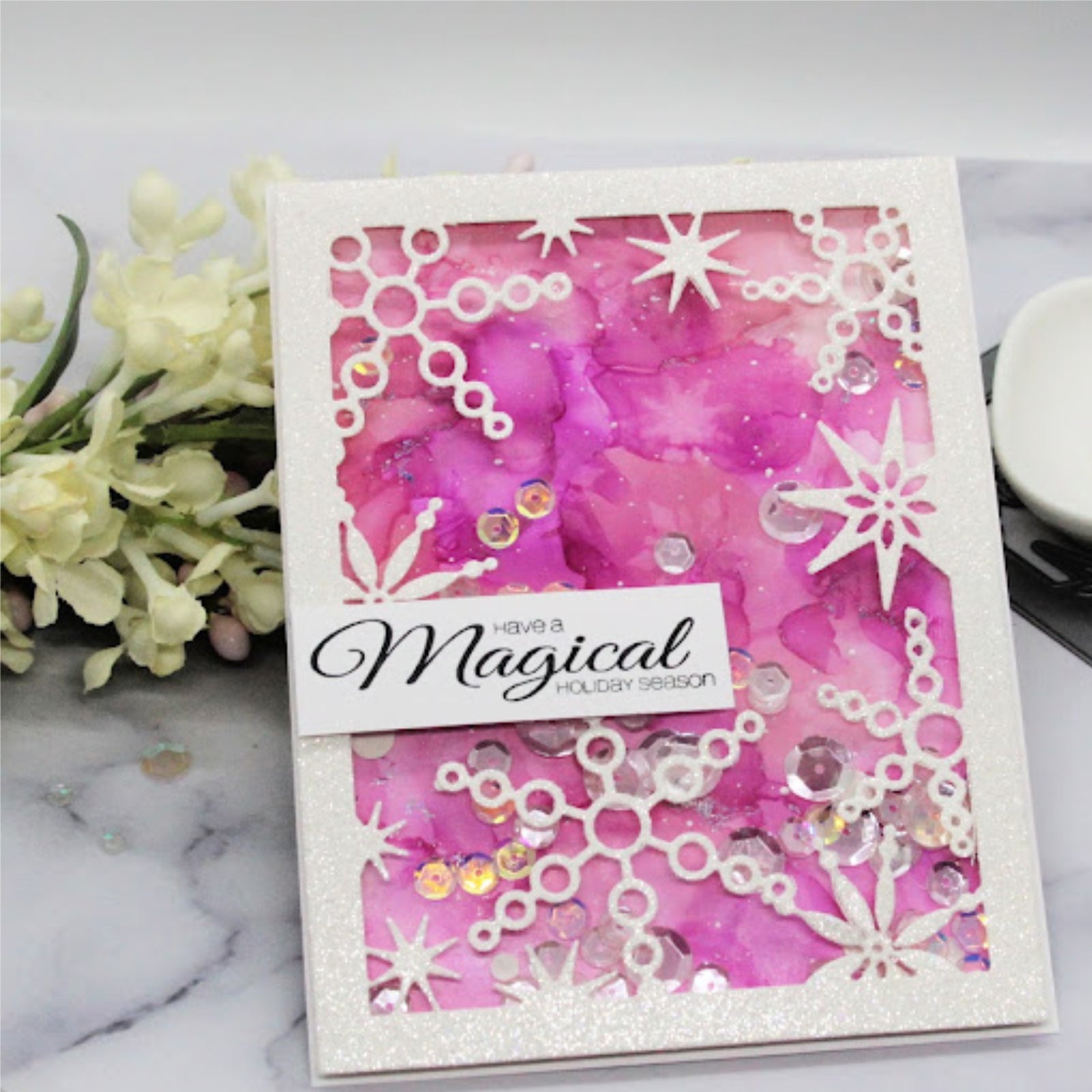 Snowflakes Background Frame Cutting Die