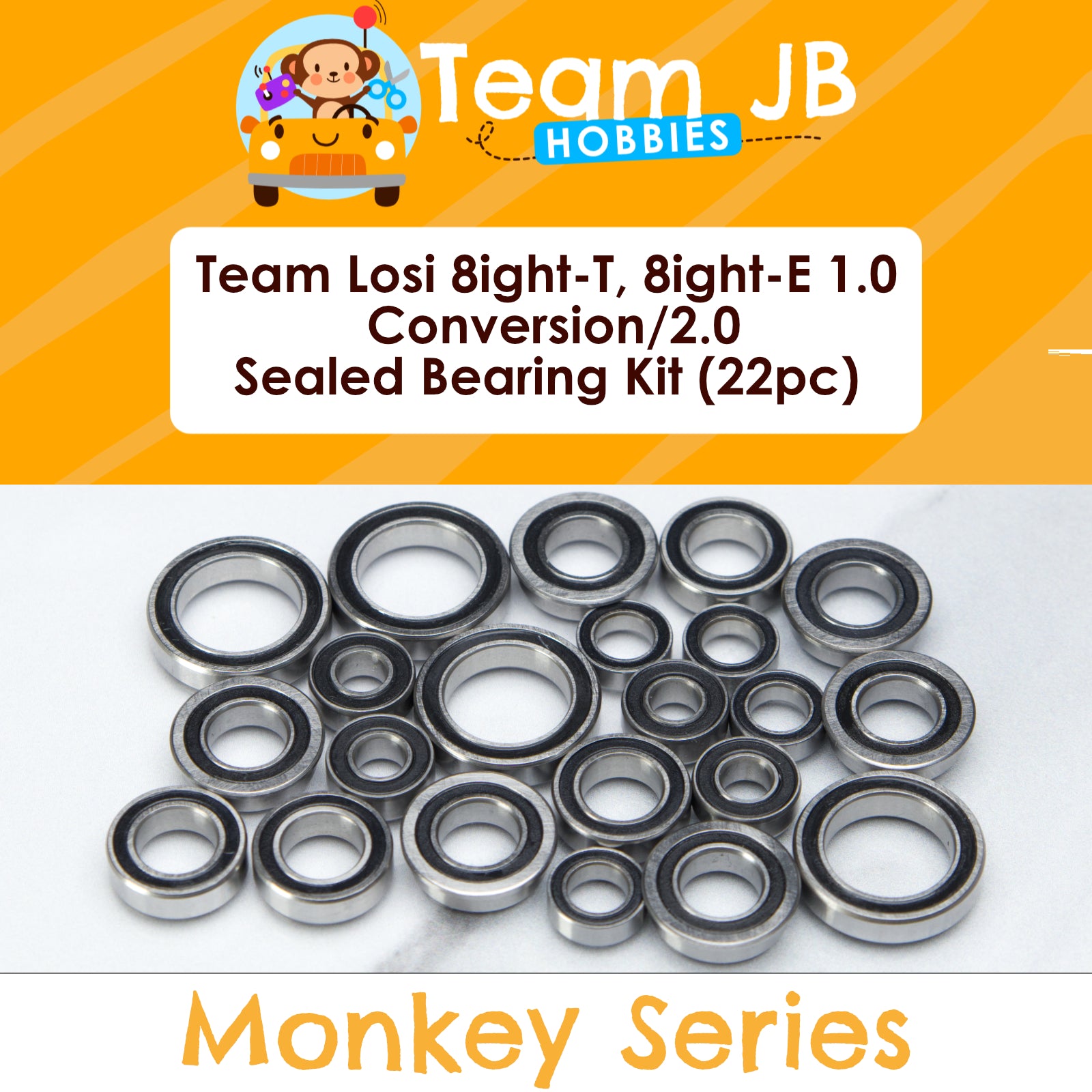 Team Losi 8ight-T, 8ight-E 1.0 Conversion, 8ight-E 2.0 - Sealed Bearing Kit