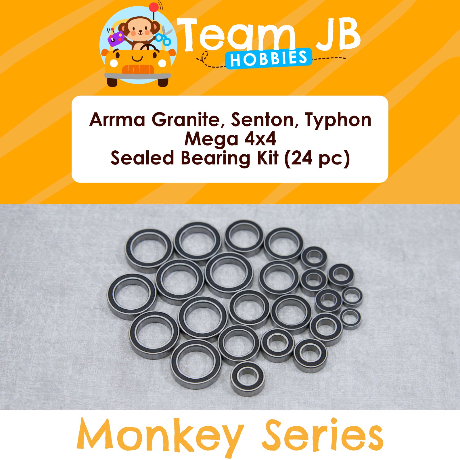Arrma Granite, Senton, Typhon - Mega 4x4 Sealed Bearing Kit